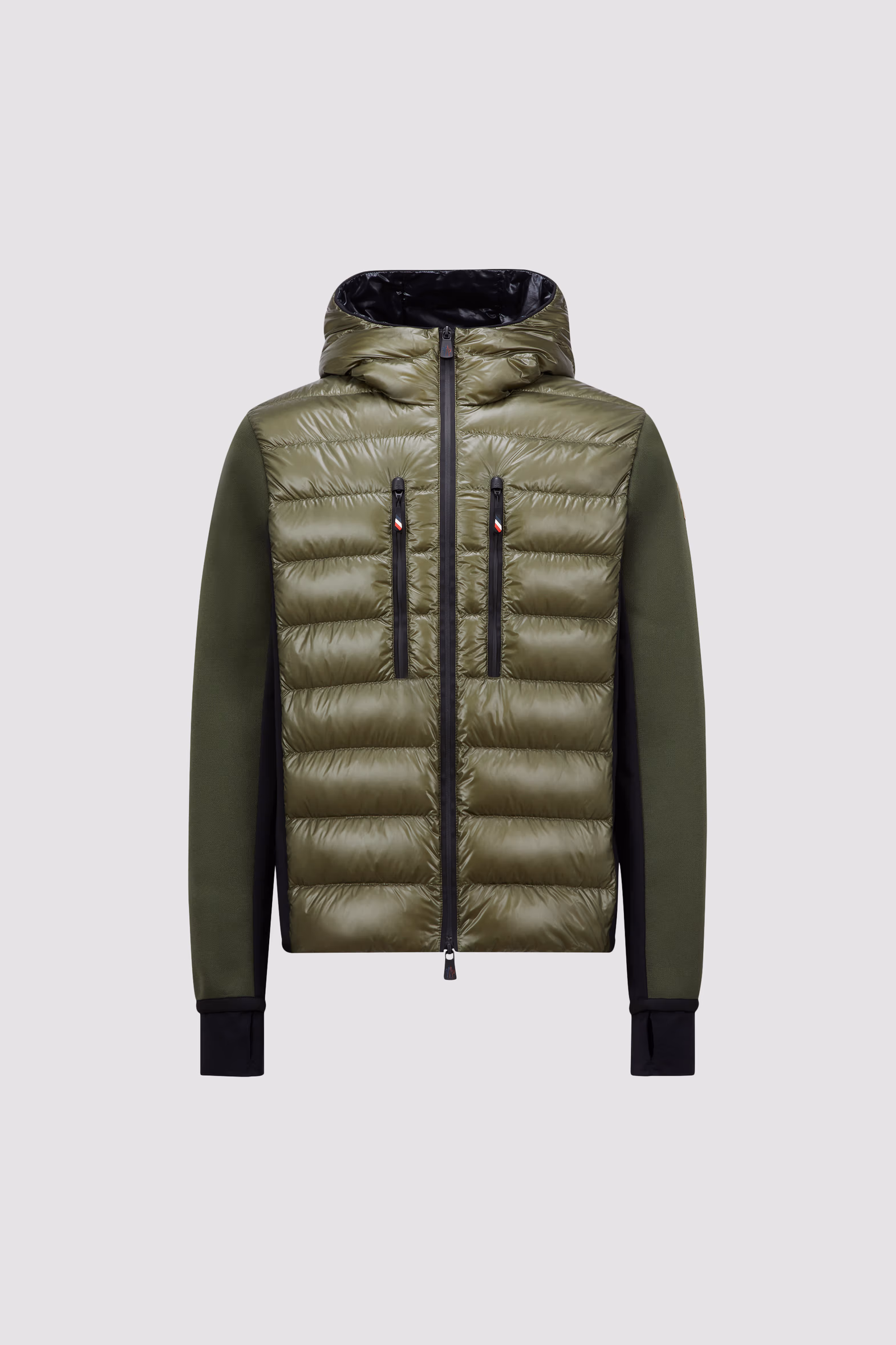 Padded Zip-Up Hoodie Men Green Moncler 2